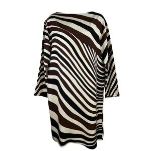 Vintage Rickie Freeman for Terri Jon Saks 100%‎ Silk Designer Dress PLEASE READ